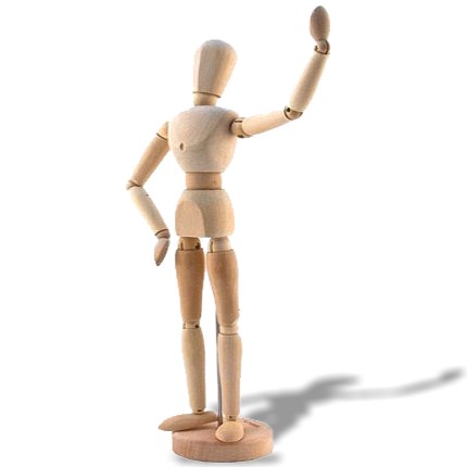 Manequim Articulado Feminino 30 cm SFM019